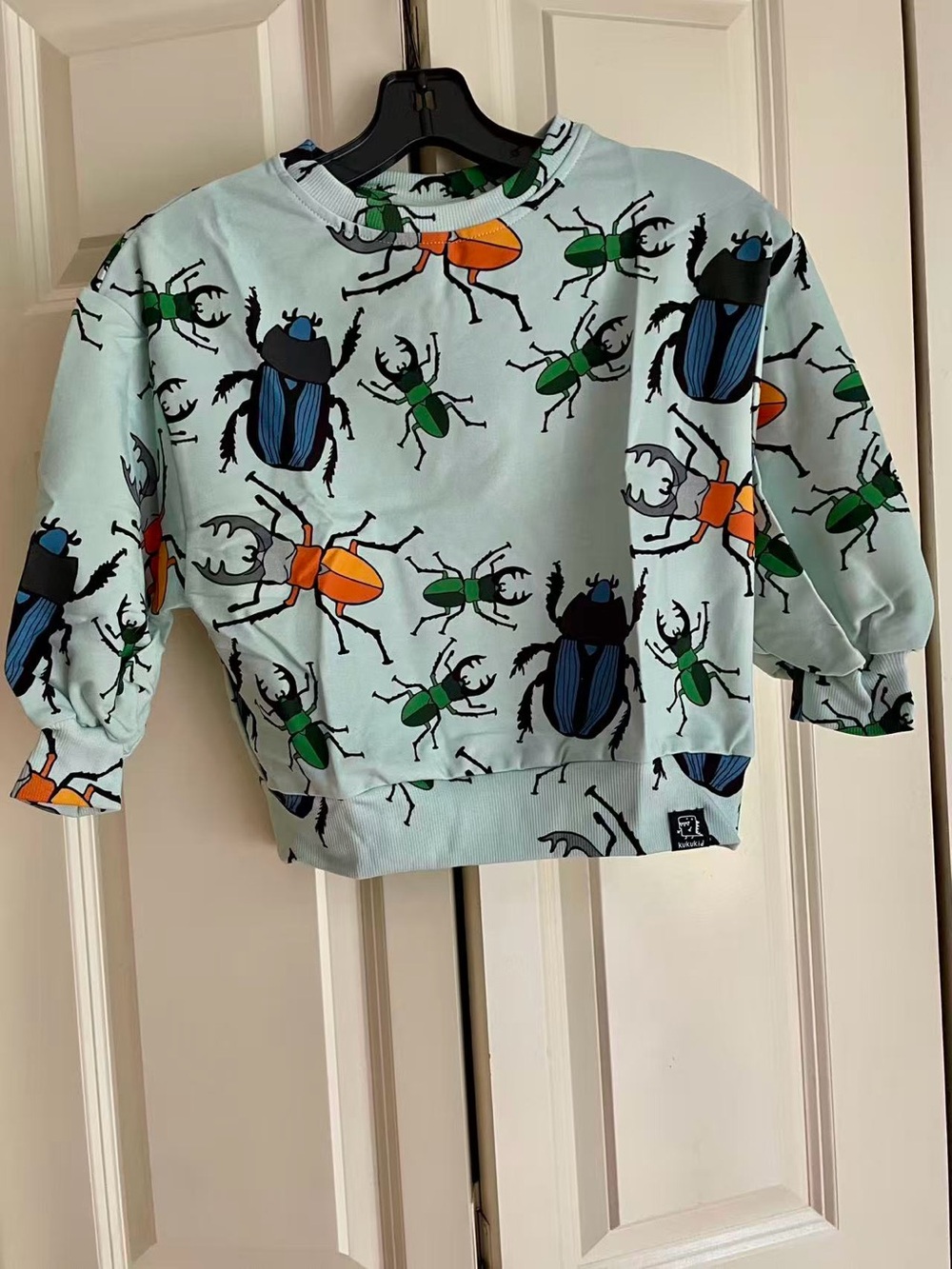 Kukukid Kids Beetle Print Sweatshirt - Light Blue 110/116